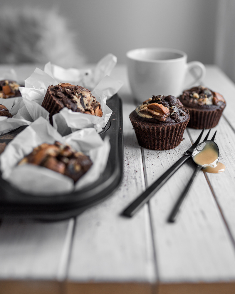 Erdnussbutter Schokoladen Muffins